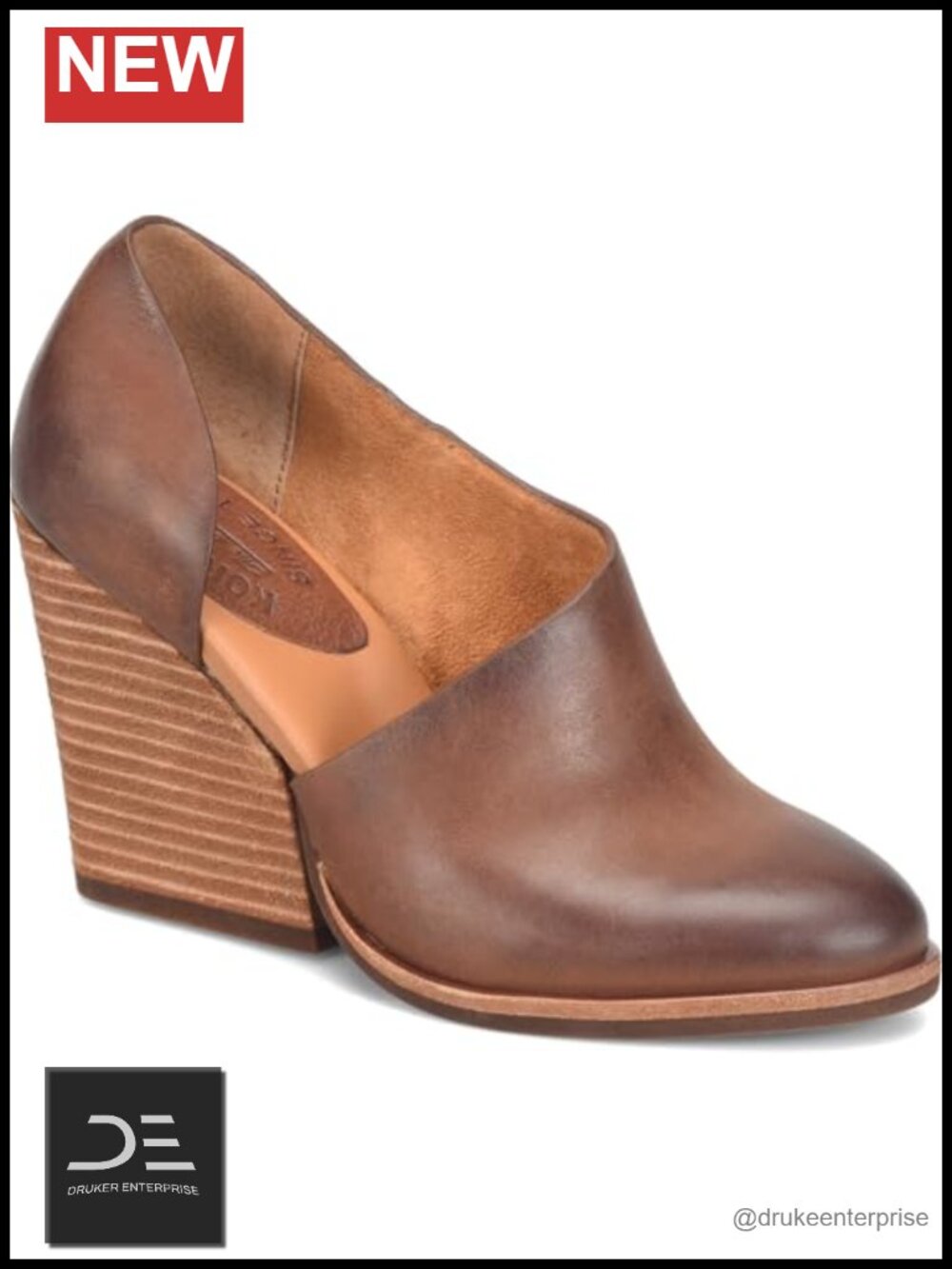 Kork-Ease Women's Asymmetrical Leather Low-Top Wedge Boots | Almond Toe